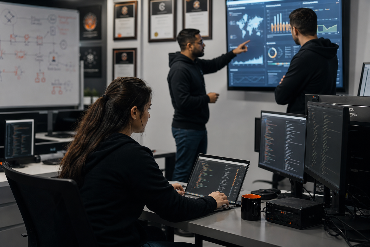 Team discussing penetration test results